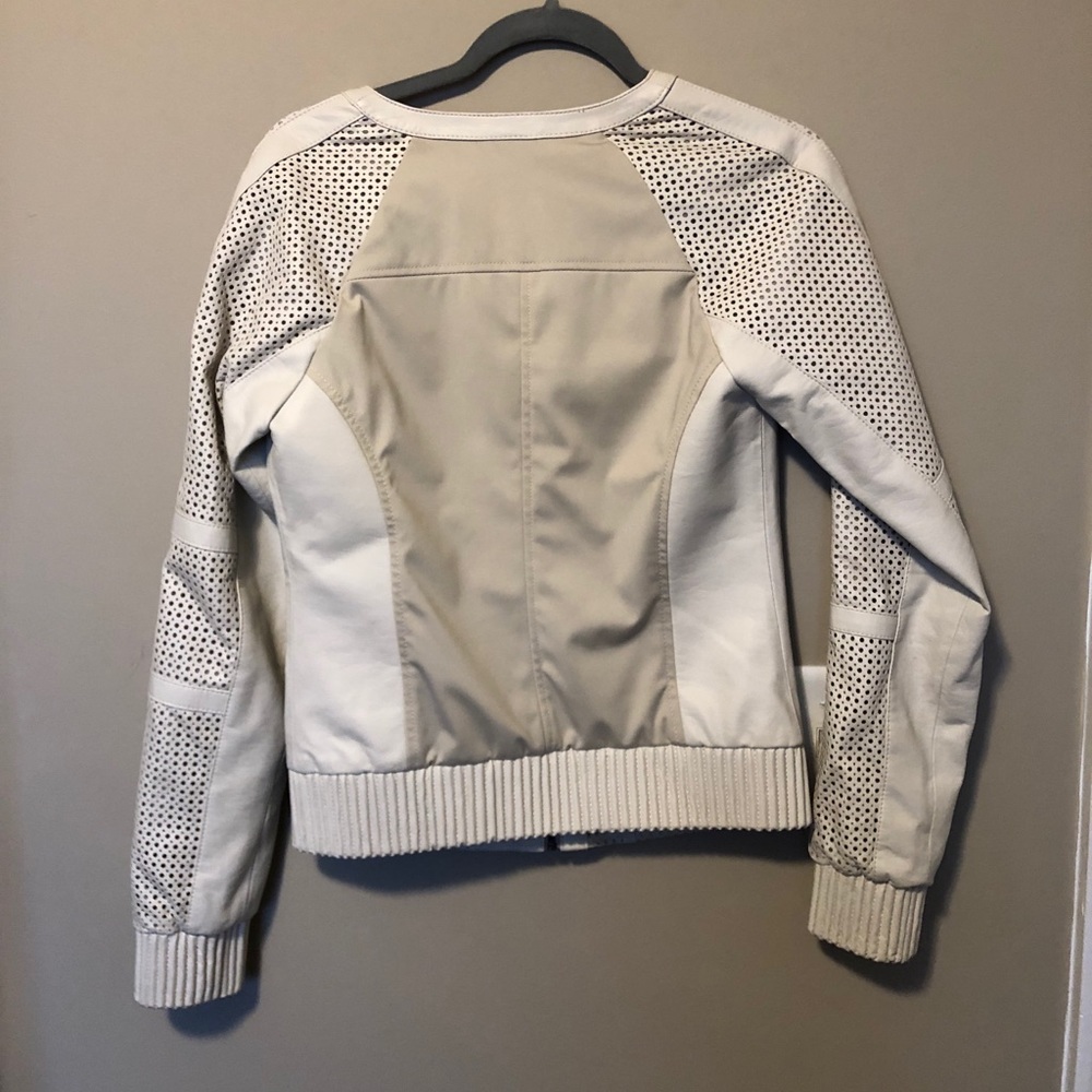 White black noir bomber jacket size small